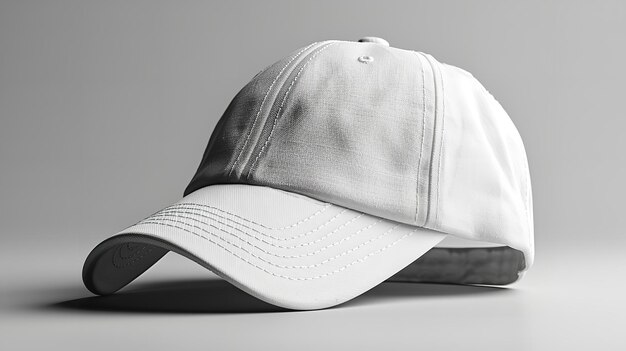 White cap isolated on white background mockup Generative Ai