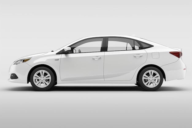 Photo a white car is shown on a gray background