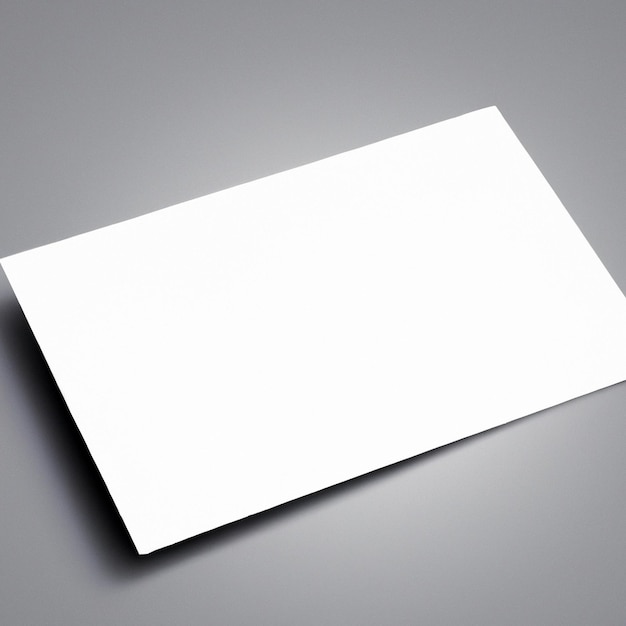 A white card on a gray background