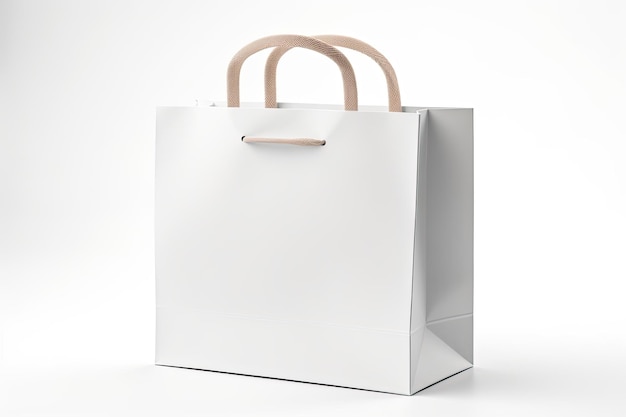 White Cardboard Carry Box Bag Packaging With Handles For Food