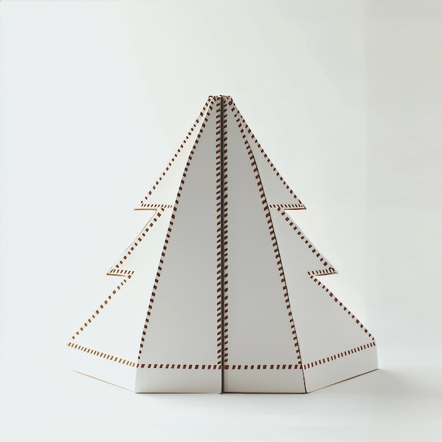 White Cardboard Christmas Tree | Premium AI-generated image