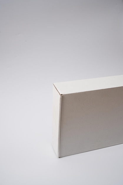 사진 흰색 골판지 배달 상자