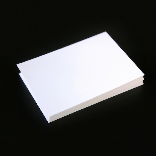 Photo white cards are on a black background