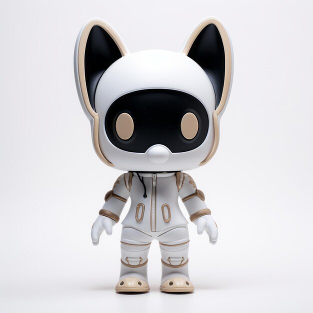 White Cat In Space Suit Vinyl Toy Unique Toycore Design