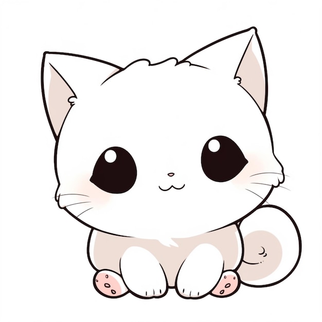 Cute Kitten Cat Kawaii Anime Cartoon Graphic by millerzoa  Creative  Fabrica