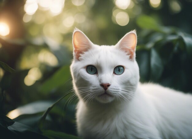 Foto un gatto bianco.