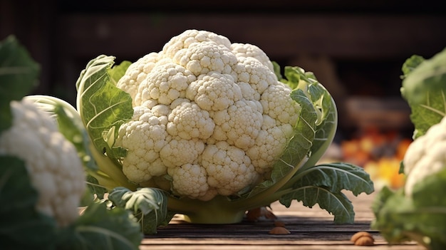 White cauliflower fresh head isolated vecteezy healthy food white background Ai generated art