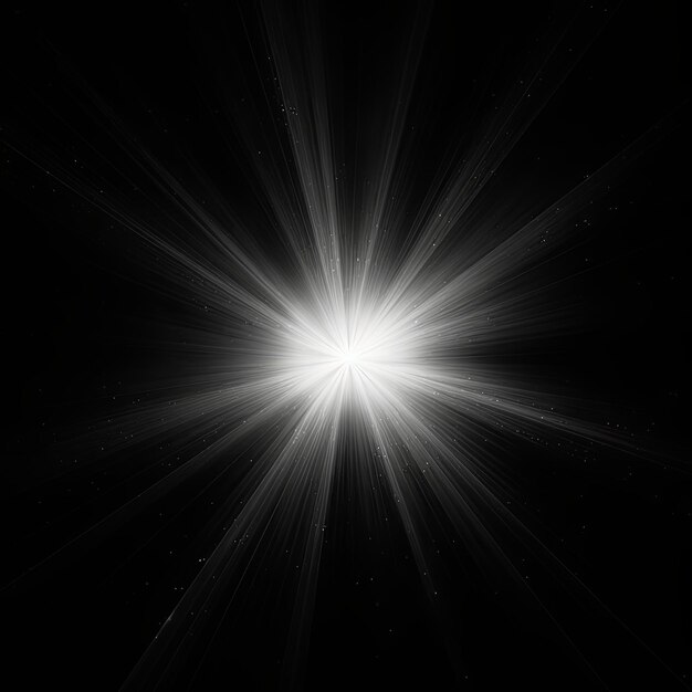 white central light emitting beams on a black background