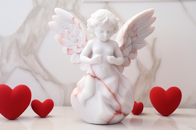 white ceramic angel