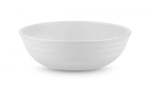 White ceramic bowl isolated on white