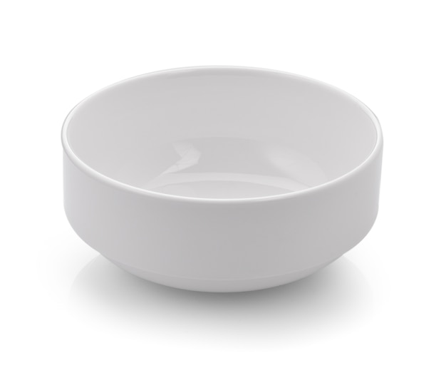 White ceramic bowl isolated