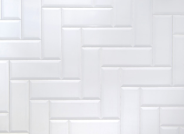 White ceramic brick tile wal