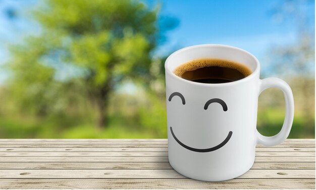 White ceramic coffee mug Isolated on a white