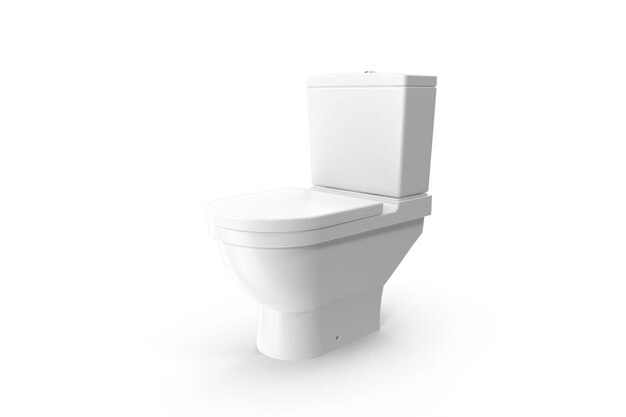 Photo white ceramic commode toilet