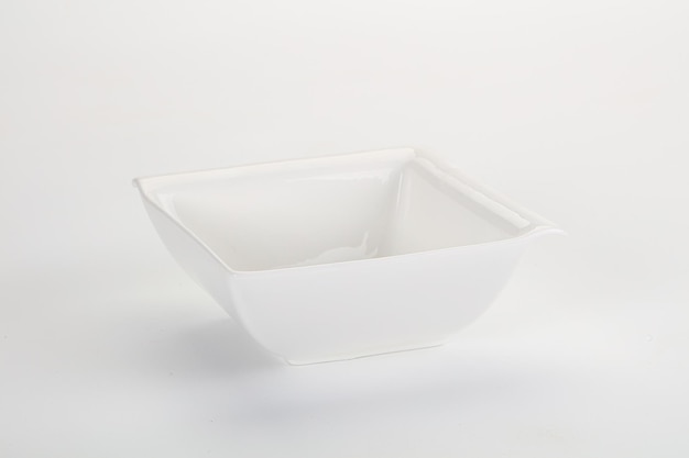 White ceramic empty bowl dishware