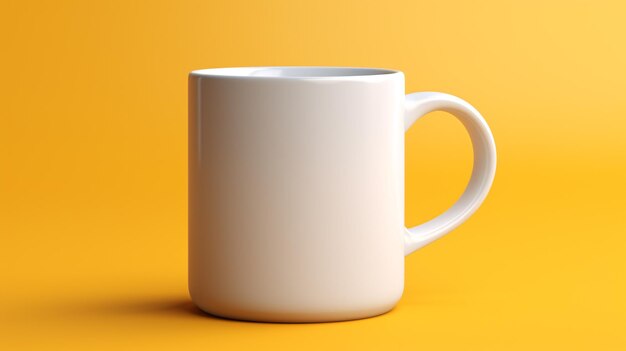 White ceramic mug mockup for print on demand ceramic mug mockup render