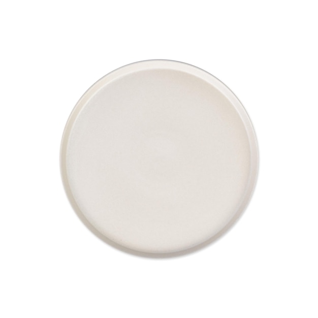 White ceramic plate isolated over white background