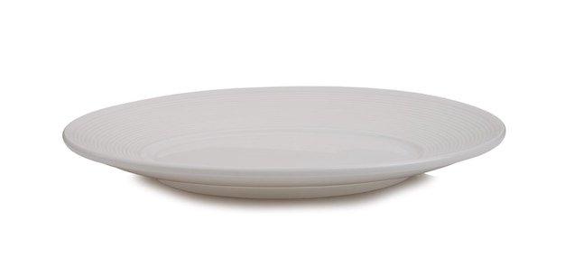 white ceramic plate on white background
