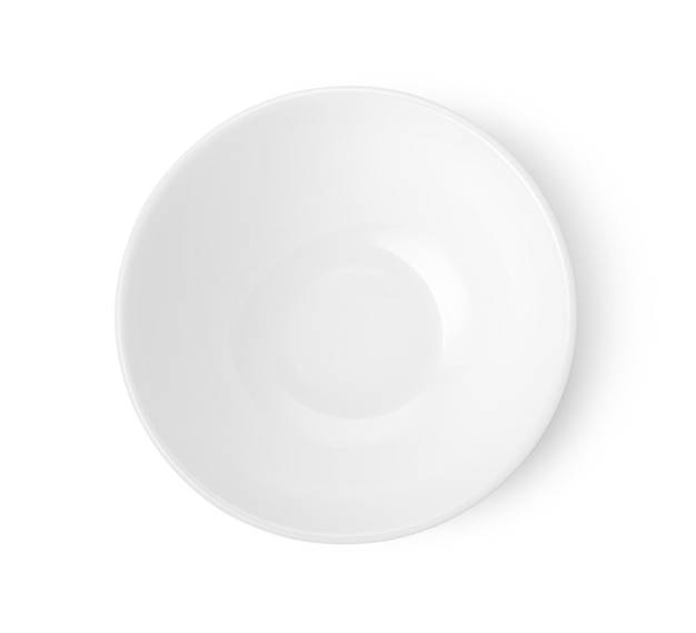 White ceramic saucer isolated on a white background