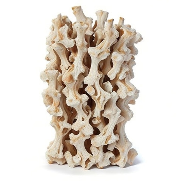 Foto scultura in ceramica bianca raffigurante una conchiglia con sfondo bianco.