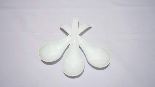 A White Ceramic Spoon