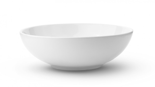 White ceramics bowl on white