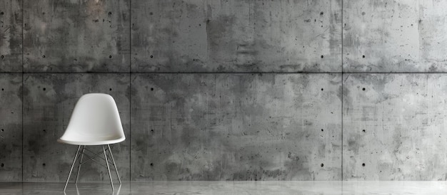 Photo white chair and concrete wall