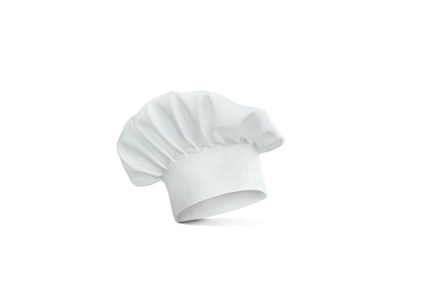 white chef hat on white background