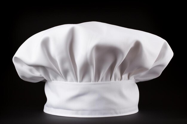 Фото Белая шляпа шеф-повара на черном