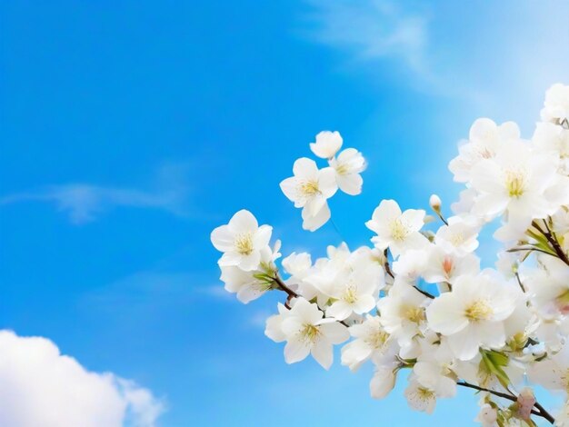 Фото Белый вишнёвый цветок весной в теплый день красивая природа с цветущим деревом и солнечной вспышкой