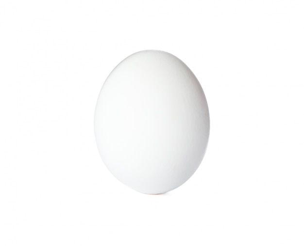 Photo white chicken egg isolated on white