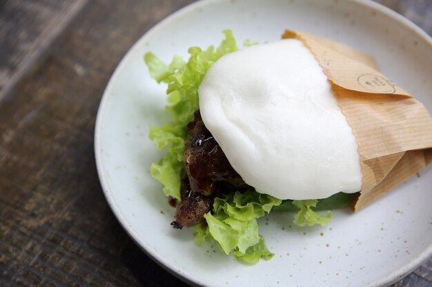 White chicken teriyaki burger