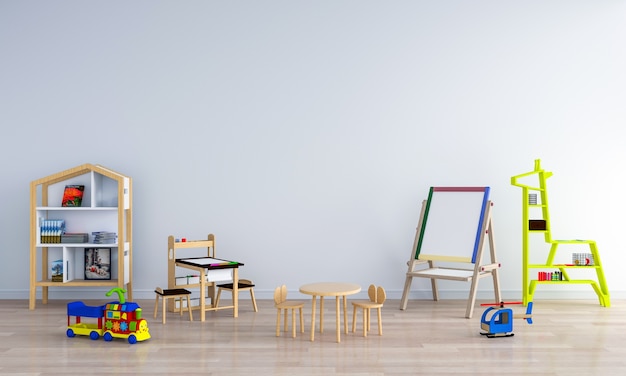 White child room interior for mockup