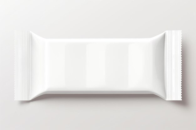 Photo a white chocolate bar on a white surface