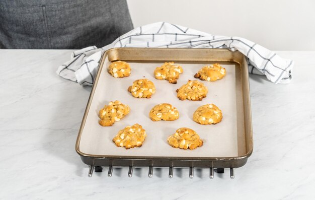 White chocolate macadamia nut cookies