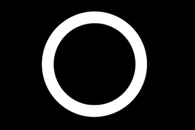 White circle on black background