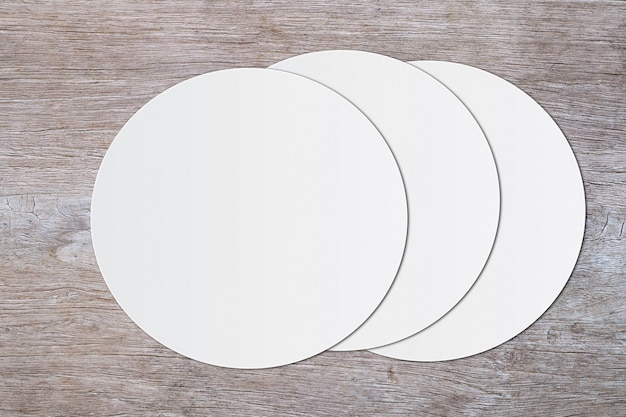 Photo white circle paper