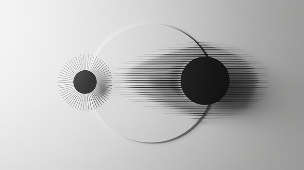 a white circle with black lines and a circle on it