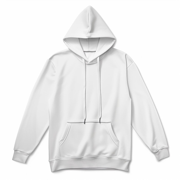 Photo white clean and blank hoodiefront view for design mockup