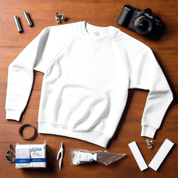 White clean blank sweatshirt