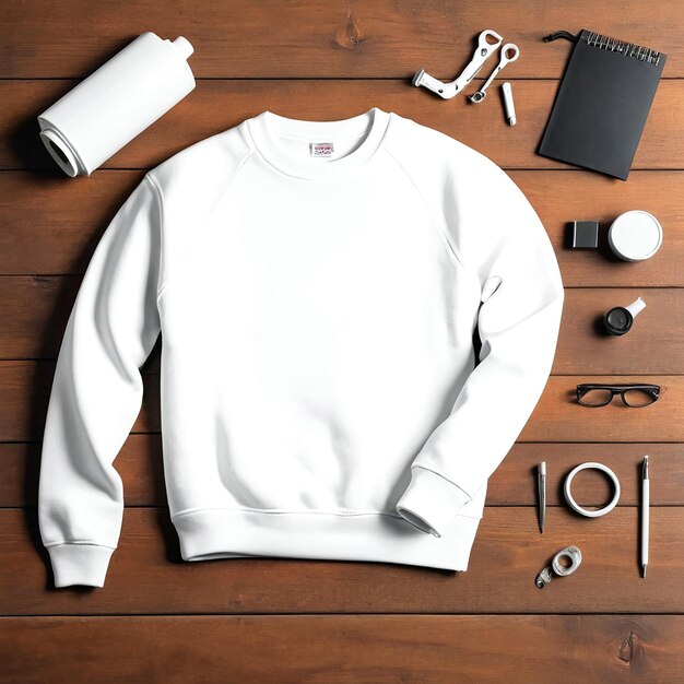 White clean blank sweatshirt