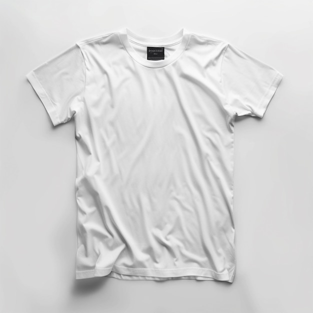 White Clean and blank t shirt front view for mockup