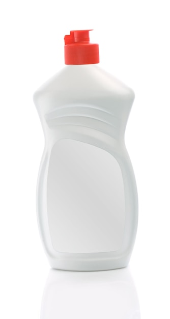 White cleaner bottle