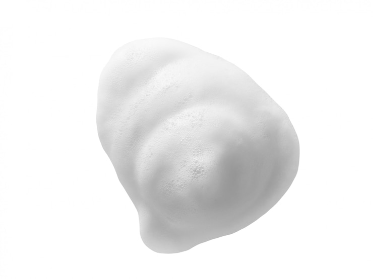 Photo white cleanser foam isolated on white