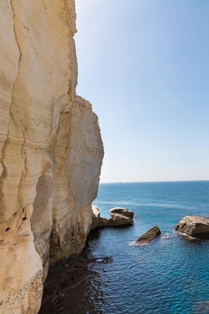 White Cliffs on the coast of the Mediterranean Sea