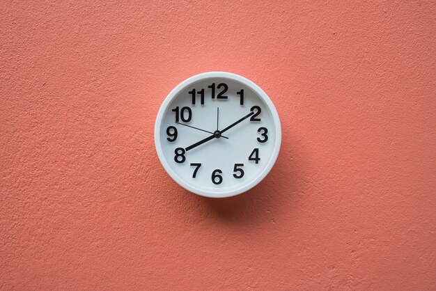 White clock on wall