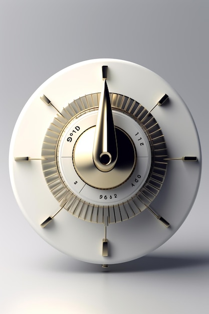 A white clock with the numbers 95 and 90 on it