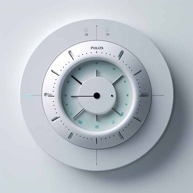 Photo a white clock with the word 