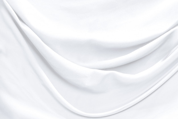 White cloth background abstract with soft waves.