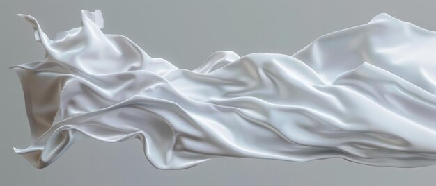White cloth element falling dynamically